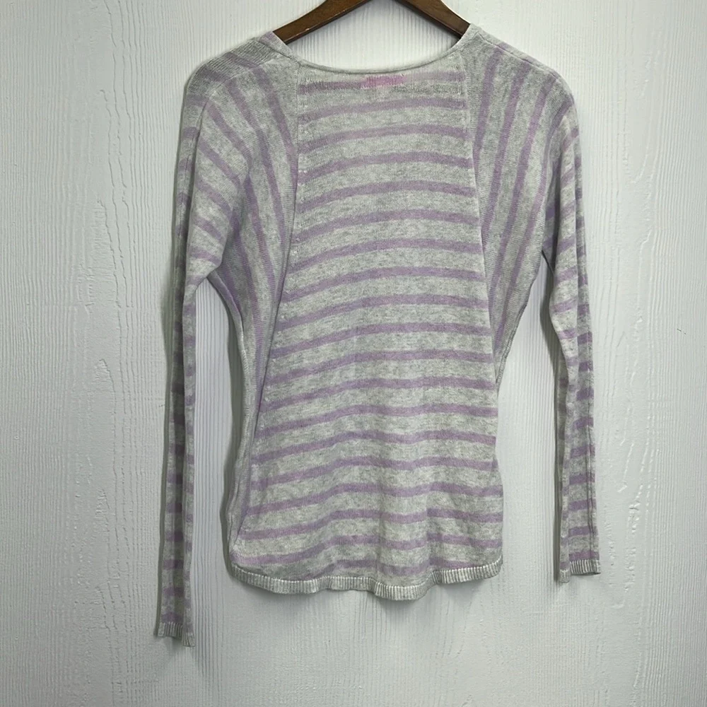 Lilly Pulitzer - Stasia Heathered Lilac And Gray Striped Verbena Sweater Size XS
